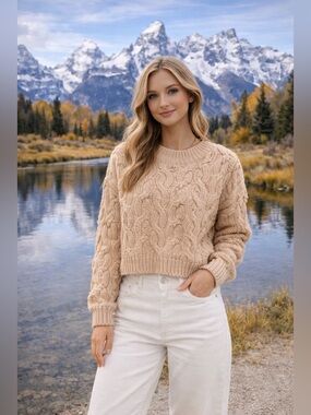 HYFVE Women's Cable Knit Sweater NWOT
